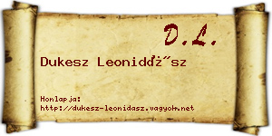 Dukesz Leonidász névjegykártya